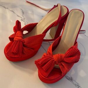 Loeffler Randall Lookalike Red Bow Women's Heels 9.5